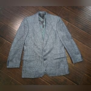 CHRISTIAN DIOR Monsieur Mens Jacket Silk Tweed Blue Grey 42L